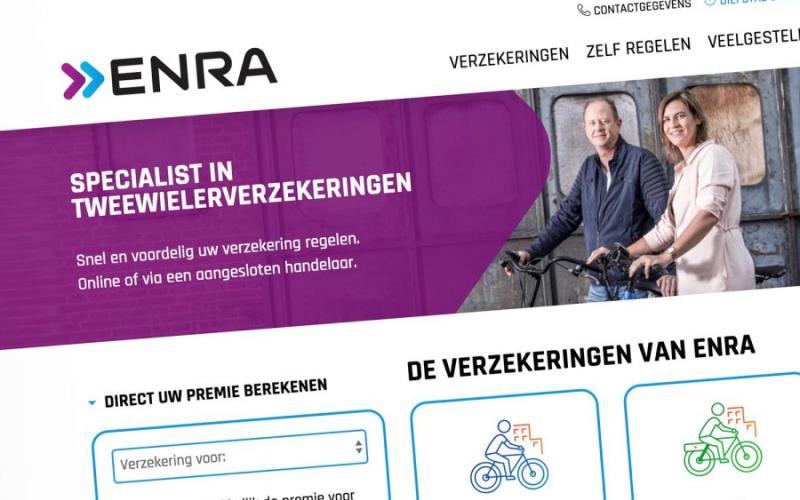 <p>ENRA is een van de grootste fietsverzekeraars van Nederland. We houden ons alleen maar bezig met de verzekering van tweewielers. Doel: ervoor zorgen dat je onbezorgd gebruik kan maken van jouw&nbsp;fiets, e-bike, racefiets, MTB, high speed E-bike, bromfiets of scootmobiel!</p>
